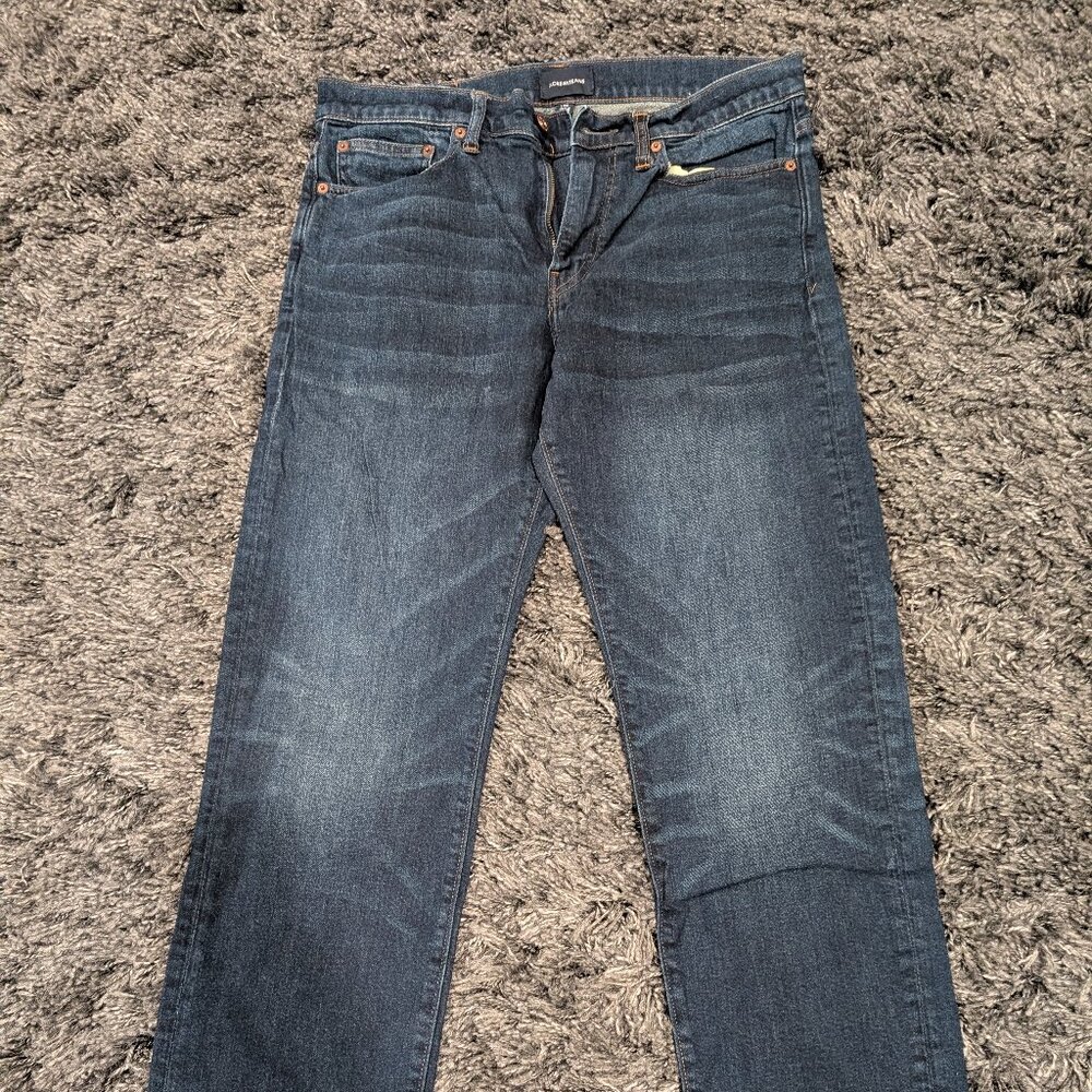 J. Crew Dark Blue Jeans Athletic Straight 32x32